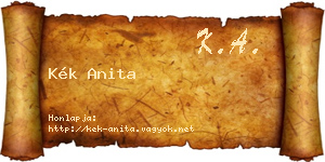 Kék Anita névjegykártya